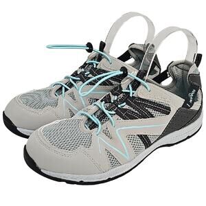 Nevados Women's Gray/Black w/Teal Bungee Lightweight Athletic Sneakers Size 9M